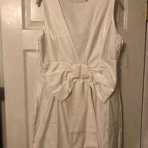 Lena NY&C ivory shimmery bow dress, size XL, NWT!